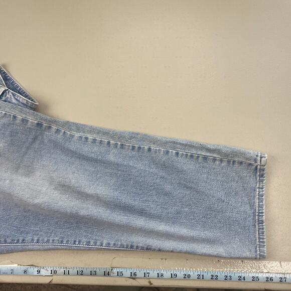 Talbots Simply Flattering Straight Leg Crop Jeans 16 Light Wash Blue Capri 37x26 - Picture 11 of 14